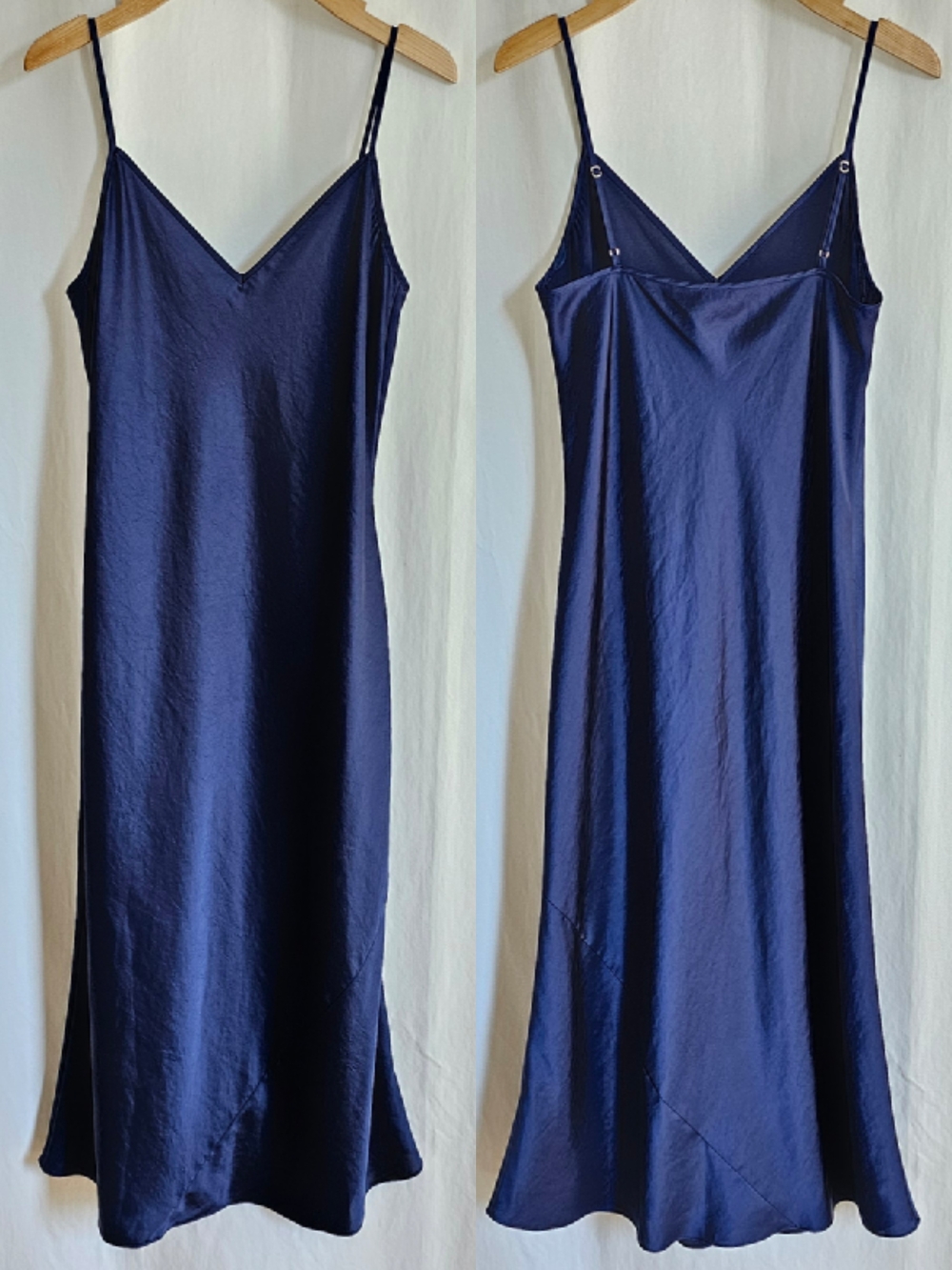 Aritzia Wilfred Admiral Navy Blue Only Slip Dress - Picture 7 of 16